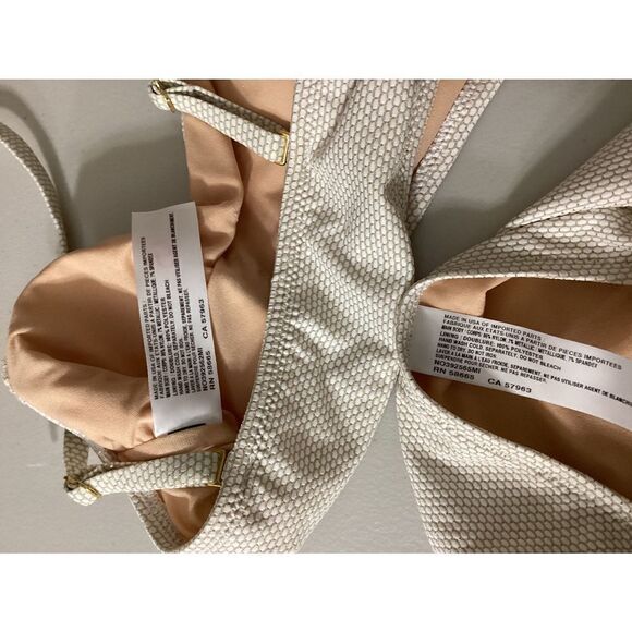 New. Nordstrom ivory & gold metallic thread bikini. Normally $119 - Picture 12 of 12